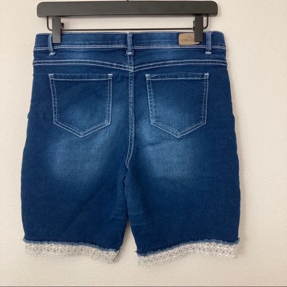 JORDACHE GIRLS SZ 18 LACE TRIM JEAN SHORTS - Picture 2 of 7